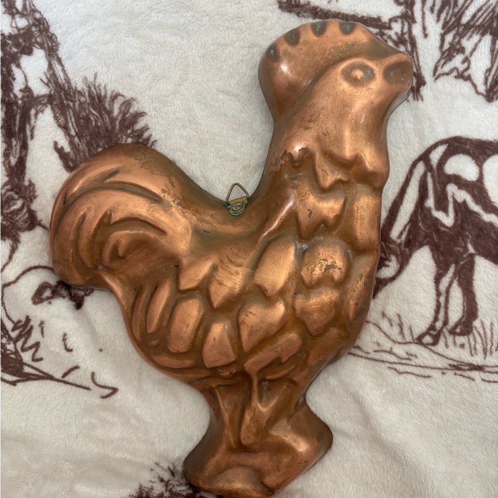 Vintage Copper Rooster Wall Mold